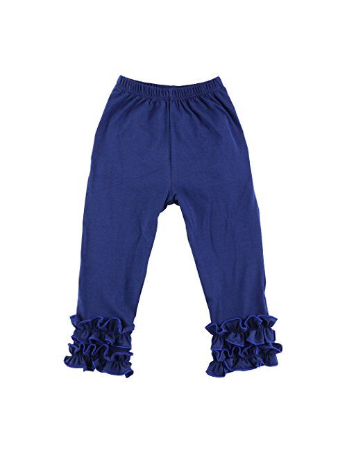 Wennikids Toddler Little Baby Girls Cotton Ruffle Pants Leggings