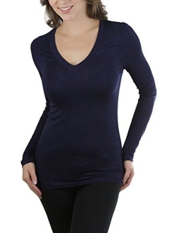 ToBeInStyle Women's V-Neck Long Sleeve Top