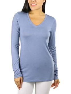 ToBeInStyle Women's V-Neck Long Sleeve Top