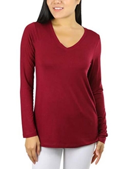 ToBeInStyle Women's V-Neck Long Sleeve Top