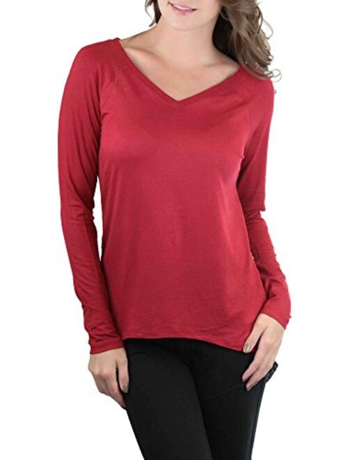 ToBeInStyle Women's V-Neck Long Sleeve Top