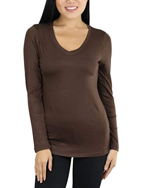 ToBeInStyle Women's V-Neck Long Sleeve Top