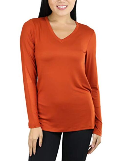 ToBeInStyle Women's V-Neck Long Sleeve Top