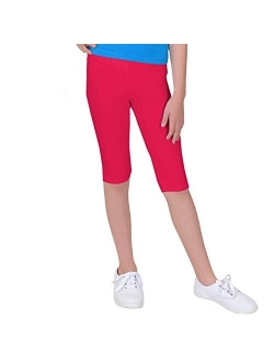 Stretch is Comfort Girl's Cotton and Rhinestone Capri Leggings