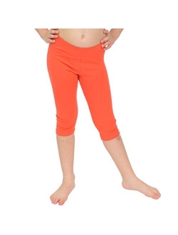 Stretch is Comfort Girl's Cotton and Rhinestone Capri Leggings