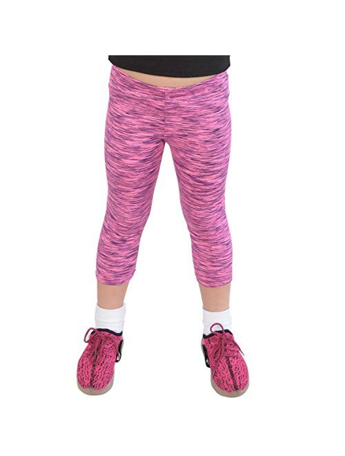 Stretch is Comfort Girl's Cotton and Rhinestone Capri Leggings