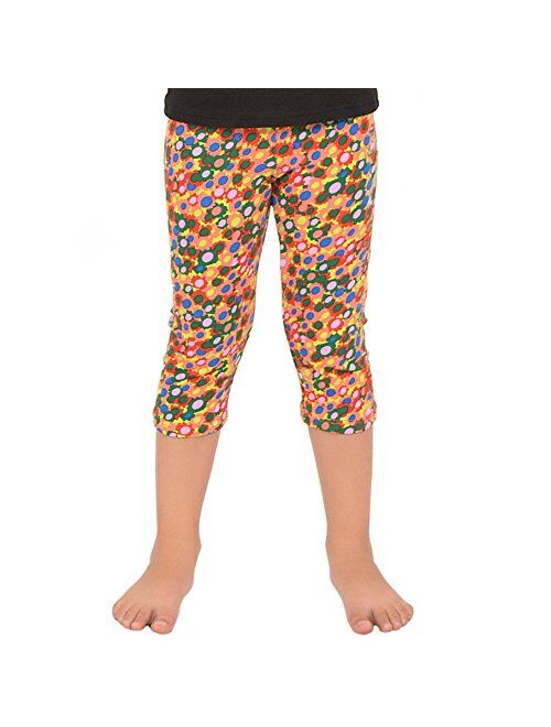 Stretch is Comfort Girl's Cotton and Rhinestone Capri Leggings