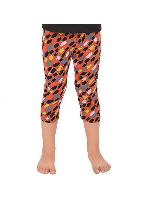 Stretch is Comfort Girl's Cotton and Rhinestone Capri Leggings