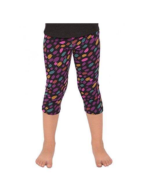 Stretch is Comfort Girl's Cotton and Rhinestone Capri Leggings