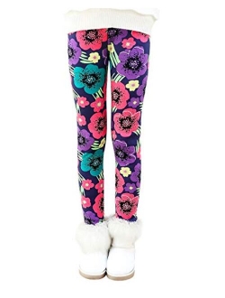 BOOPH Girl Winter Thick Warm Pant Printing Fleece Lined Legging Tight 2-10 Years