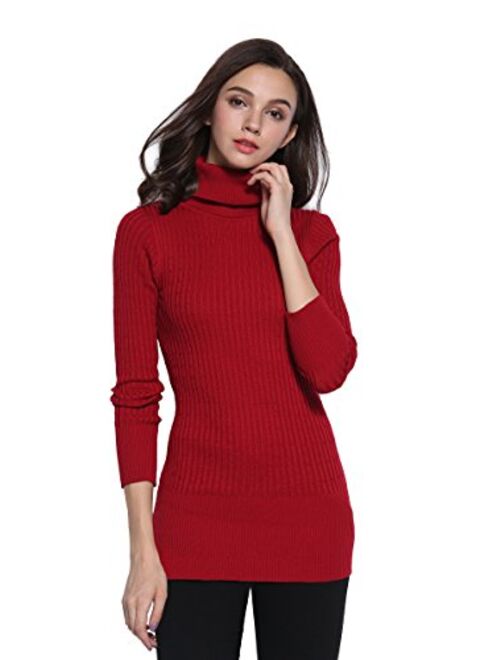 Sofishie Fashion Cable Knit Turtleneck Long Sweater