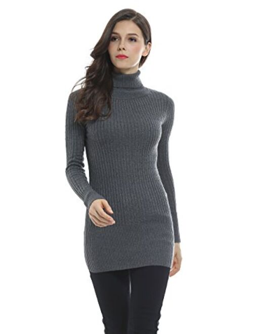 Sofishie Fashion Cable Knit Turtleneck Long Sweater