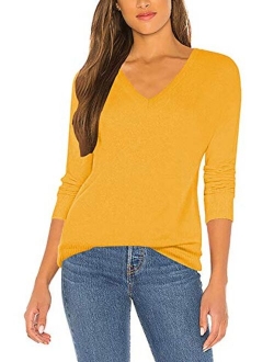 Sovoyontee Women's Soft Warm Basic Thin Shirt Sweaters for Work