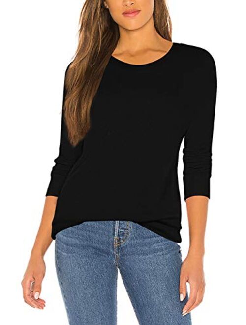 Sovoyontee Women's Soft Warm Basic Thin Shirt Sweaters for Work