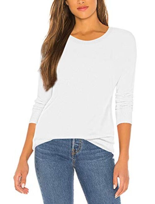 Sovoyontee Women's Soft Warm Basic Thin Shirt Sweaters for Work