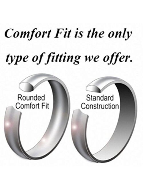 King Will Loop 8mm Tungsten Carbide Wedding Band Thin Groove Engagement Ring for Men Comfort Fit