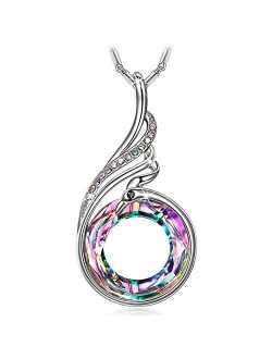 Kate Lynn Christmas Gifts for Women, Necklaces for Women Nirvana of Phoenix Pendant Made with Crystals from Swarovski, Birthday Gift with Jewelry Box 17.8"+2.0", Symbol o