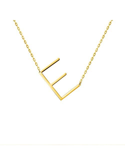 WIGERLON Stainless Steel Initial Letters Necklace for Women and Girls Color Gold and Silver from A-Z