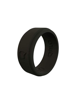 QALO Men's Step Edge Q2X Silicone Wedding Ring Collection