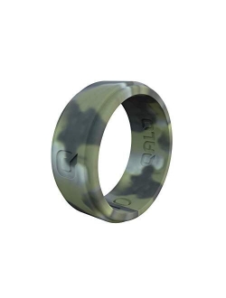 QALO Men's Step Edge Q2X Silicone Wedding Ring Collection