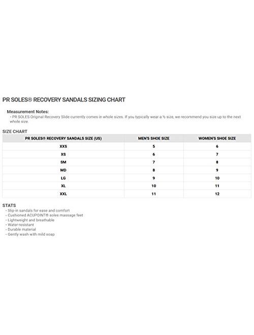 PR Soles Original Sandals | Foot Massaging & Recovery Footwear | Mens & Womens Original Slides | Multiple Sizes & Colors