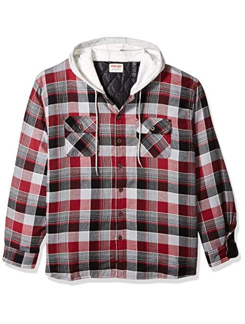 Buy Wrangler Authentics Men's Long Sleeve Quilted Lined Flannel Shirt ...