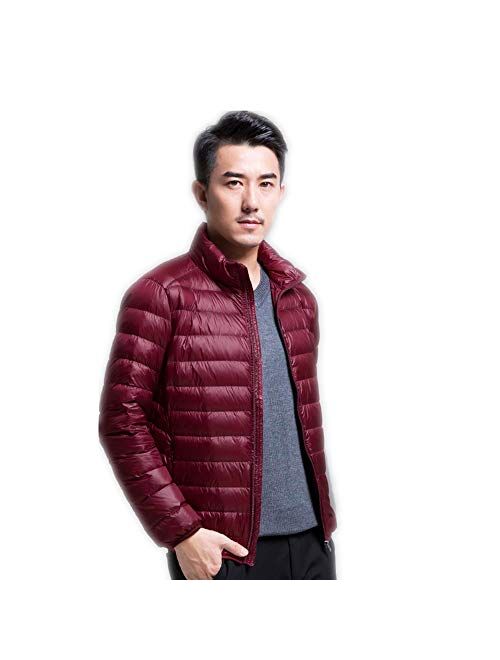 Lightweight Men'S Jackets Winter Resistant Puffer Packable Down Jackets Packable Coat