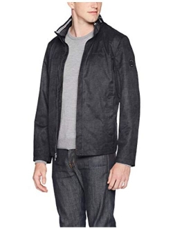 Men's Classic Fit Embroidered Levy Bomber Jacket Coat