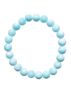 Zenergy Gems Charged Premium Natural Crystal 8mm Bead Bracelet + Moroccan Selenite Charging Crystal [Included]