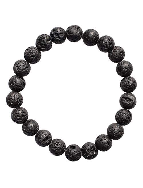 Zenergy Gems Charged Premium Natural Crystal 8mm Bead Bracelet + Moroccan Selenite Charging Crystal [Included]