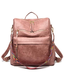 Women's Fashion Backpack Multipurpose Design Handbags and Shoulder Bag PU Leather Travel bag