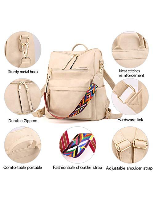 altosy Women's Fashion Backpack Multipurpose Design Handbags and Shoulder Bag PU Leather Travel bag