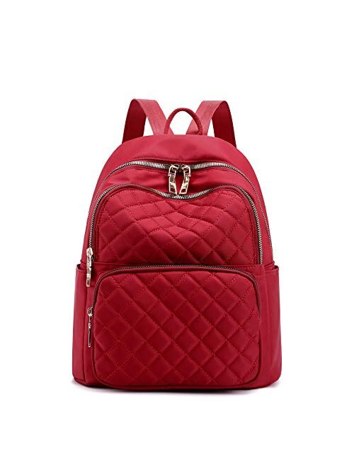 Backpack for Women, Nylon Travel Backpack Purse Black Small School Bag for Girls