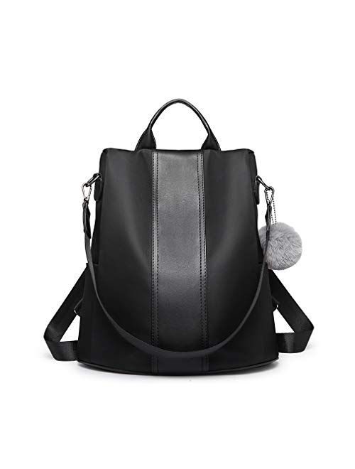 Miss Lulu Anti Theft Women Backpack Nylon School Bag, Fashion Backpack Purse for Women Waterproof