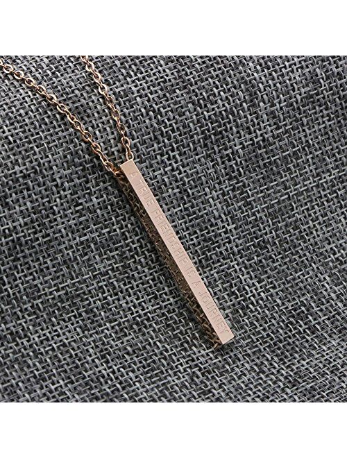 Joycuff Friendship Necklace Jewelry for Friends Women Inspirational Vertical Bar Pendants Jewellery Gift for Teen Girls