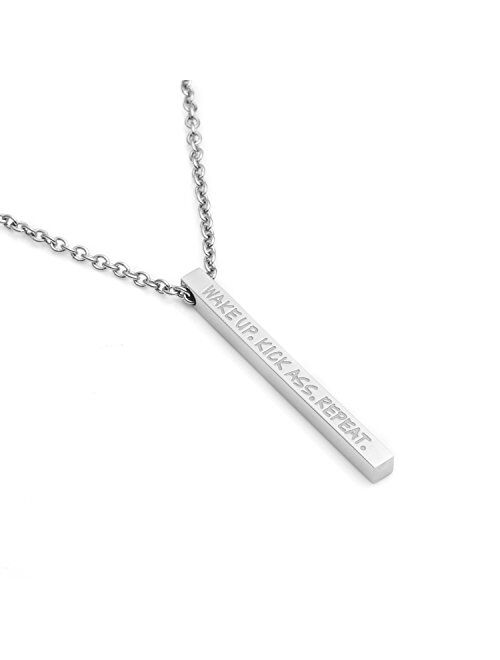 Joycuff Friendship Necklace Jewelry for Friends Women Inspirational Vertical Bar Pendants Jewellery Gift for Teen Girls