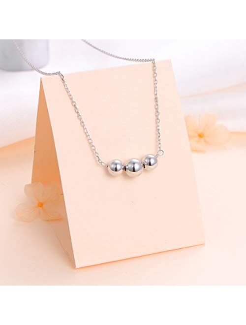 S925 Sterling Silver Choker Short Dainty Necklace Pendant for Women Girl