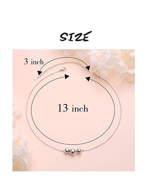 S925 Sterling Silver Choker Short Dainty Necklace Pendant for Women Girl