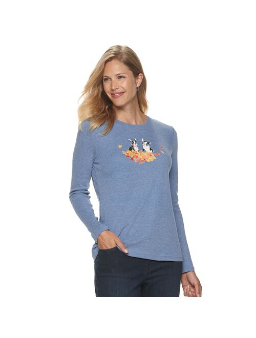 Women's Croft & Barrow Classic Long Sleeve Crewneck Tee