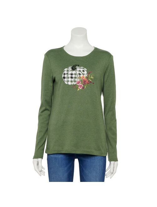 Women's Croft & Barrow Classic Long Sleeve Crewneck Tee