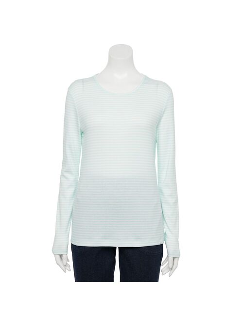 Women's Croft & Barrow Classic Long Sleeve Crewneck Tee