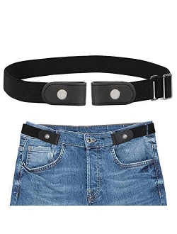 No Buckle Womens Stretch Belt, SANSTHS Buckle Free Belt Adjustable Stretchy Belt No Bulge No Gap