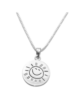 Sterling Silver You are My Sunshine My only Sunshine Necklace (18" Chain Included)