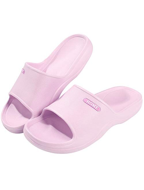 Women's Shower Sandal Pool Slides Open Toe House Slippers Lightweight Bath Slippers