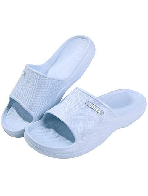 Women's Shower Sandal Pool Slides Open Toe House Slippers Lightweight Bath Slippers