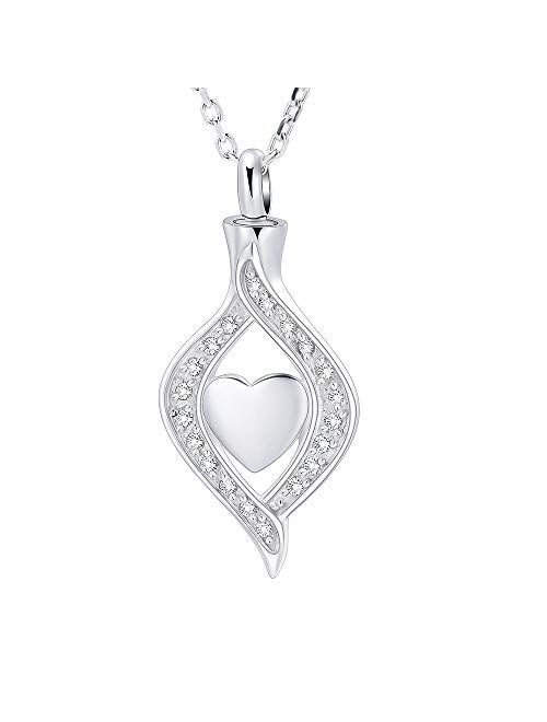 Minicremation Cremation Jewelry for Ashes The Eye of My Heart Keepsake Memorial Jewelry for Urn Necklace Stainless Steel Ashes Pendant with 20 Inch Chain