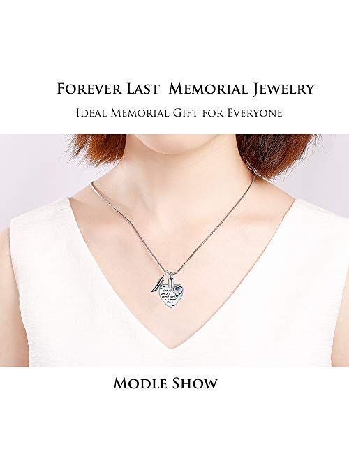 Heart Urn Necklace for Ashes Stainless Steel Cremation Jewelry for Ashes Keepsake Necklaces