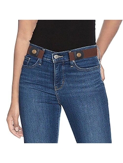 No Buckle Elastic Stretch Buckle Free Belts for Men and Women, Comfortable Invisible Belts for Jeans Pants