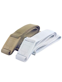 The Square Adjustable No Show Flat Buckle Belt by Beltaway, Comfortably Holds Your Pants Up