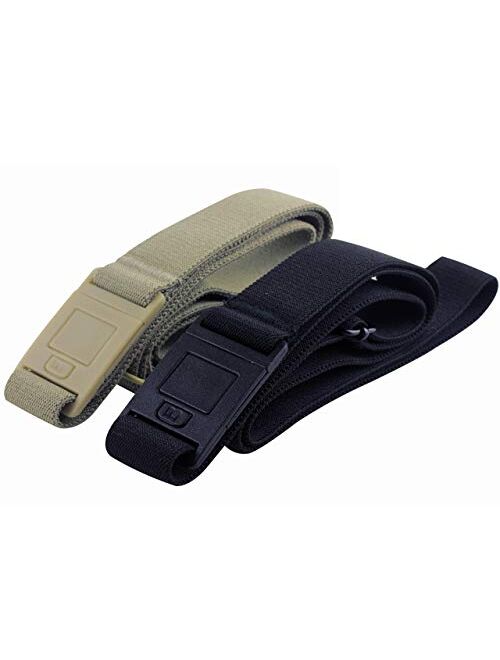 The Square Adjustable No Show Flat Buckle Belt by Beltaway, Comfortably Holds Your Pants Up